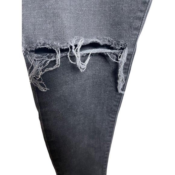 FRAME Empire "Le Skinny de Jeanne" Ripped Distressed Black Size 28 - Picture 7 of 8